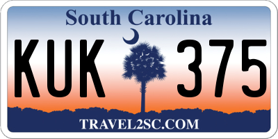 SC license plate KUK375