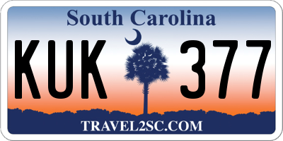 SC license plate KUK377