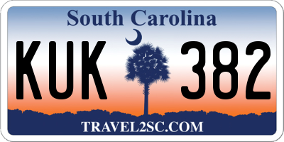 SC license plate KUK382