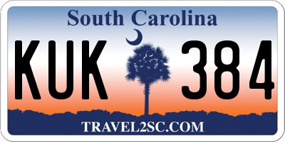SC license plate KUK384