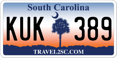 SC license plate KUK389