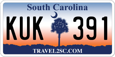 SC license plate KUK391