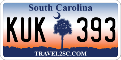 SC license plate KUK393