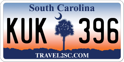 SC license plate KUK396