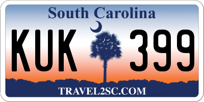 SC license plate KUK399