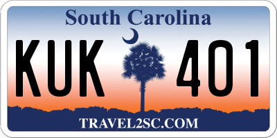 SC license plate KUK401