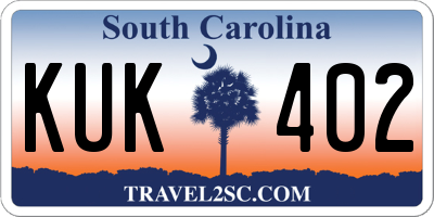 SC license plate KUK402
