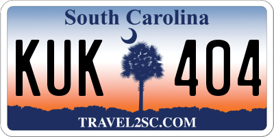 SC license plate KUK404
