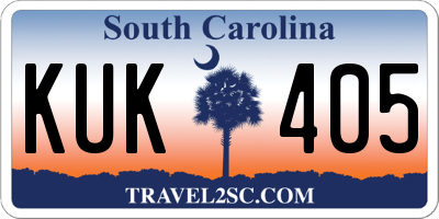 SC license plate KUK405