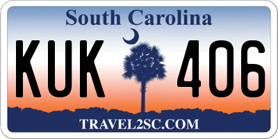 SC license plate KUK406