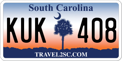 SC license plate KUK408