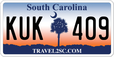 SC license plate KUK409