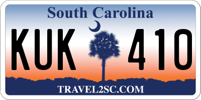 SC license plate KUK410