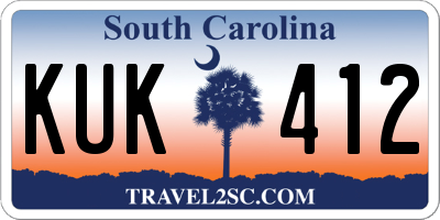 SC license plate KUK412
