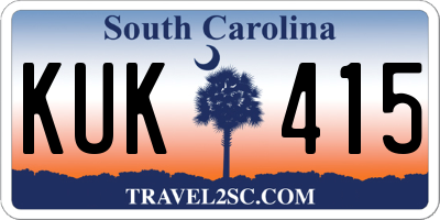 SC license plate KUK415