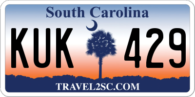 SC license plate KUK429