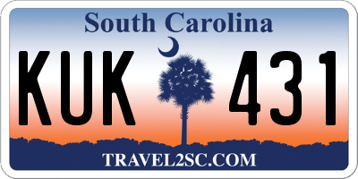 SC license plate KUK431