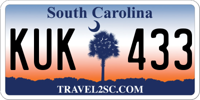 SC license plate KUK433