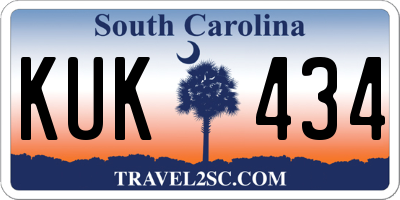 SC license plate KUK434