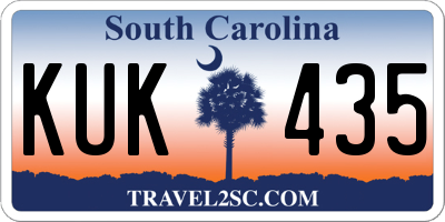 SC license plate KUK435