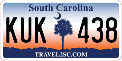 SC license plate KUK438