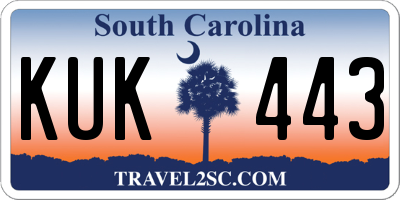 SC license plate KUK443