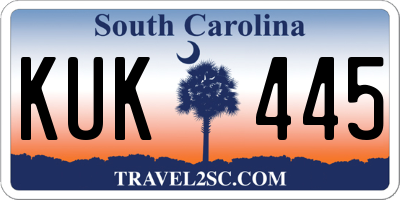 SC license plate KUK445
