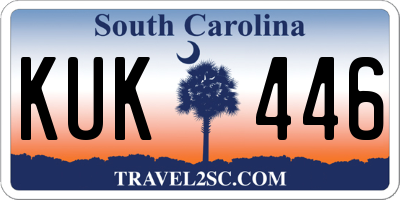 SC license plate KUK446