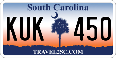 SC license plate KUK450