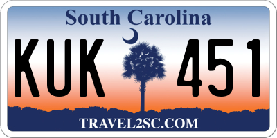SC license plate KUK451