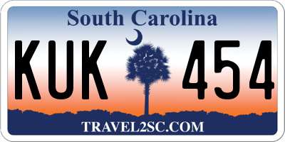 SC license plate KUK454