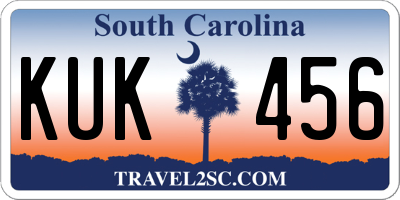 SC license plate KUK456