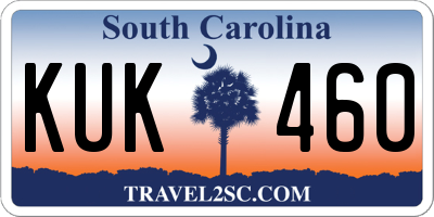 SC license plate KUK460