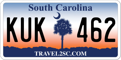 SC license plate KUK462