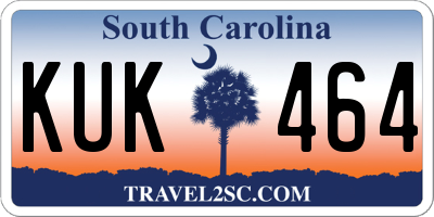 SC license plate KUK464