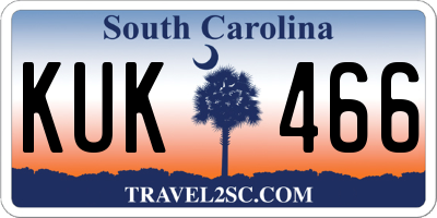 SC license plate KUK466