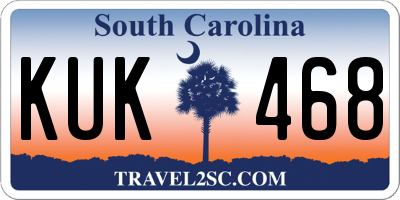 SC license plate KUK468