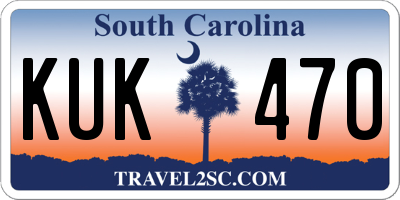 SC license plate KUK470