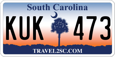 SC license plate KUK473