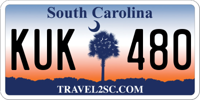 SC license plate KUK480