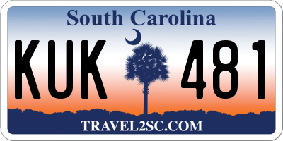 SC license plate KUK481