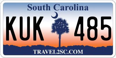 SC license plate KUK485