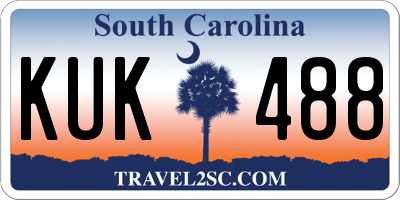 SC license plate KUK488
