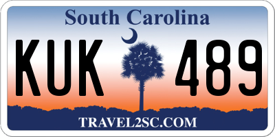 SC license plate KUK489