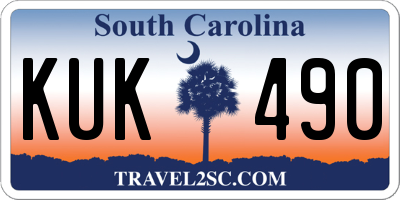 SC license plate KUK490