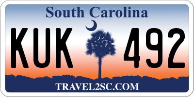 SC license plate KUK492