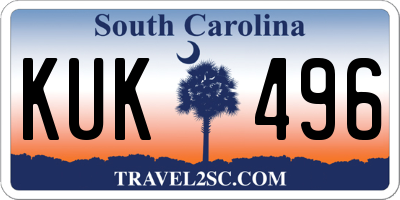 SC license plate KUK496