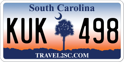 SC license plate KUK498
