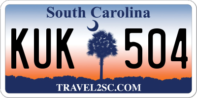 SC license plate KUK504