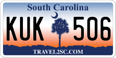 SC license plate KUK506